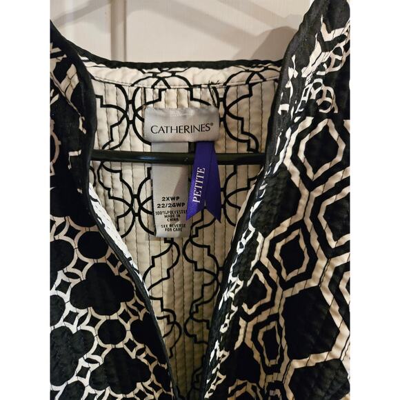 Catherines Woman Quilted Jacket Size 22/24 Reversable - Picture 3 of 3